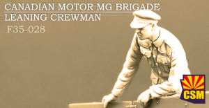 Copper State Models F35-028 Canadian Motor MG Brigade Leaning Crewman 1/35