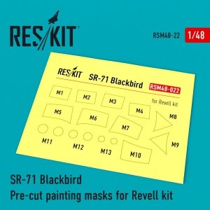 RESKIT RSM48-0022 SR-71 BLACKBIRD PRE-CUT PAINTING MASKS FOR REVELL KIT 1/48