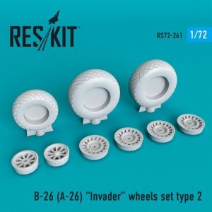 RESKIT RS72-0261 B-26 (A-26)  Invader wheels set type 2 1/72