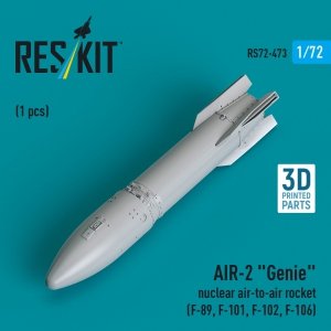 RESKIT RS72-0473 AIR-2 Genie nuclear air-to-air rocket (1 pcs) (3D Printed) 1/72