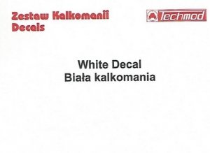 Techmod 32040 White decal (1:32)