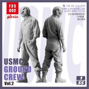 Gloria F35002 USMC Ground Crew Type 2 3D Printed Figures 1/35