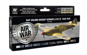 Vallejo 71163 RAF Colors Desert Scheme & M.T.O. 1940-1945 8x17 ml.