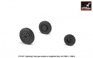 Armory Models AW72410 EE Lightning wheels w/ weighted tires, late 1/72