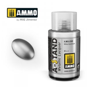 Ammo of Mig 2305 A-STAND White Aluminium 30ml