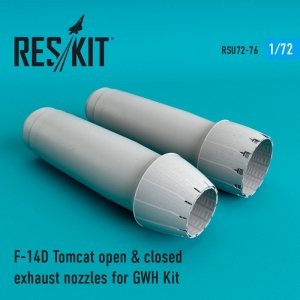 RESKIT RSU72-0076 F-14D Tomcat open & closed exhaust nozzles for Great Wall Hobby 1/72