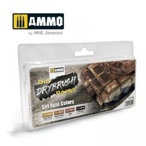 Ammo of Mig 7302 DRYBRUSH Set Rust Colors 4x40ml