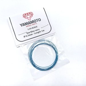 Yamamoto Model Parts YMPTUN86 Sea blue wire 0,3mm Length 1m 1/24