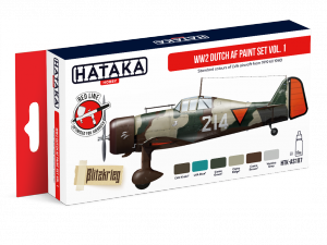 Hataka Hobby HTK-AS107 WW2 Dutch AF paint set vol.1 (6x17ml)