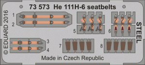 Eduard 73573 He 111H-6 seatbelts STEEL AIRFIX 1/72