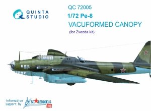 Quinta Studio QC72005 Pe-8 vacuformed clear canopy (for 7264 Zvezda kit) 1/72