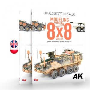 AK Interactive AK130017 MODELING MODERN ARMORED FIGHTING 8X8 VEHICLES (PL/EN)