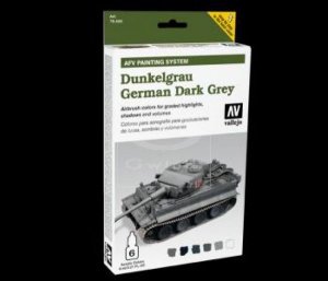 Vallejo 78400 Dunkelgrau German Dark Grey AFV Painting System 6 x 8 ml