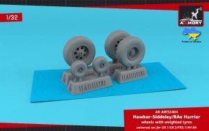Armory Models AW32404 H.S. Harrier GR.1/GR.3/FRS.1/AV-8A wheels w/ weighted tyres 1/32