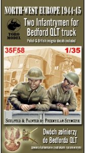 Toro 35F58 NWE 1944-45 - Dwóch żołnierzy do Bedforda QLT Do modelu firmy IBG 1/35