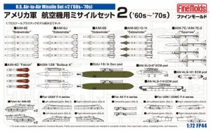 Fine Molds FP44 U.S. Air-to-Air Missile Set 2 60s-70s 1/72 