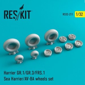 RESKIT RS32-0211 Harrier GR.1/GR.3/AV-8A/FRS.1/Sea Harrier wheels set 1/32
