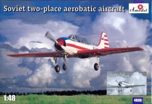 A-Model 04806 YAK-52 Soviet two-place aerobatic aircraft 1:48