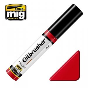 AMMO of Mig Jimenez 3503 Oilbrusher RED - farba olejna z pędzelkiem