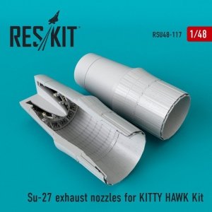 RESKIT RSU48-0117 Su-27 exhaust nozzles for Kitty Hawk kit 1/48