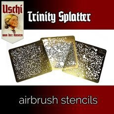Uschi 4014 TRINITY SPLATTER airbrush stencils set