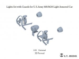 E.T. Model P35-288 Lights Set with Guards for U.S.Army M8/M20 Light Armored Car 1/35
