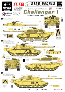 Star Decals 35-846 Challenger I in the Gulf War 1/35