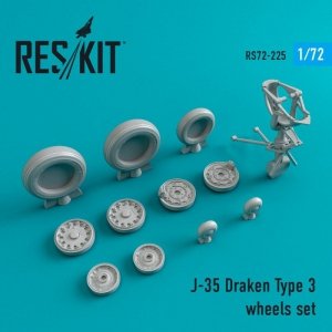 RESKIT RS72-0225 J-35 Draken Type 3 wheels set 1/72
