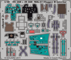 Eduard 49560 MiG-27 Flogger D interior S. A. 1/48  ITALERI