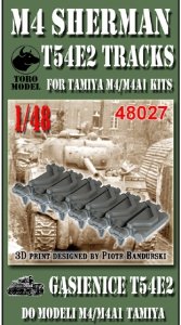 Toro Model 48027 M4 Sherman T54E2 Tracks for Tamiya M4/M4A1 Kits (3D-Printed) 1/48