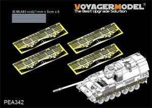 Voyager Model PEA342 Modern German PzH2000 Side skirts (For MENG TS-012) 1/35