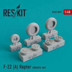 RESKIT RS48-0091 F-22 (A) Raptor wheels set 1/48