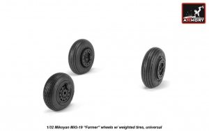 Armory Models AW32012 Mikoyan MiG-19 Farmer wheels w/ weighted tires 1/32