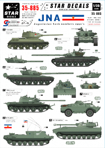 Star Decals 35-885 JNA - Jugoslavian tank numbers 1990s 1/35