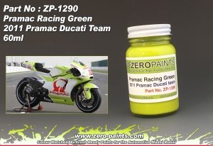 Zero Paints ZP-1290 Pramac Racing Green Paint - 2011 Pramac Ducati Team 60ml