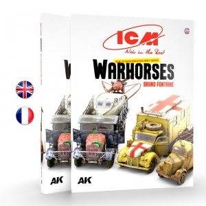 AK Interactive AK130011 ICM – HOW TO PAINT & WEATHER WW2 TRUCKS WARHORSES - English