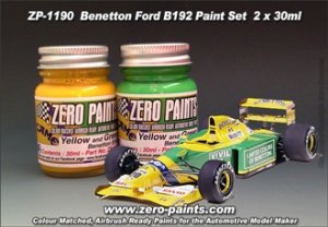 Zero Paints ZP-1190 Benetton Ford B192 Paint Set 2x30ml