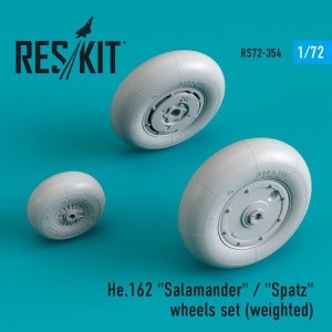 RESKIT RS72-0354 HE.162 SALAMANDER / SPATZ WHEELS SET (WEIGHTED) 1/72