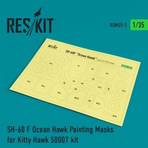 RESKIT RSM35-0001 SH-60 F Ocean Hawk Painting Masks for Kitty Hawk 50007 kit 1/35