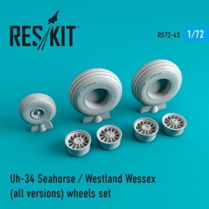 RESKIT RS72-0043 UH-34 SEAHORSE/WESTLAND WESSEX (ALL VERSIONS) WHEELS SET 1/72