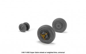 Armory Models AW48316 F-100D Super Sabre wheels w/ weighted tyres 1/48