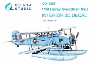 Quinta Studio QD48255 Swordfish Mk.I 3D-Printed & coloured Interior on decal paper ( Tamiya ) 1/48