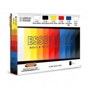 Lifecolor ES03 Acrylic paint Basic Gloss Colors Set 3 6x22ml