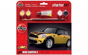 Airfix 55310 MINI Cooper S Starter Set - Yellow 1/32