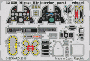 Eduard 32859 Mirage IIIc interior ITALERI 1/32 