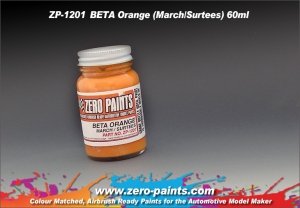 Zero Paints ZP-1201 BETA Orange (March/Surtees) Paint 60ml