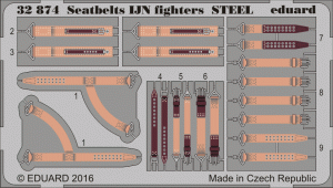 Eduard 32874 Seatbelts IJN fighters STEEL 1/32