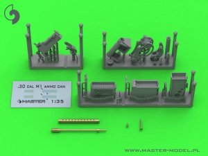 Master GM-35-087 Browning M1919 A4 .30 cal (7,62mm) - z uchwytem plot. M20 (używany np. na M3 Stuart) lub z kołyską D7431  (np. M3 Scout Car) 1/35