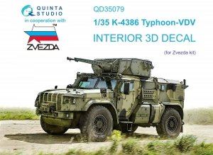 Quinta Studio QD35079 K-4386 Typhoon VDV 3D-Printed & coloured Interior on decal paper (Zvezda) 1/35