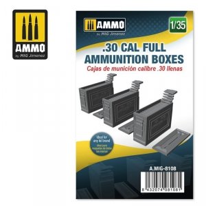 Ammo of Mig 8108 30 CAL FULL AMMUNITION BOXES 1/35